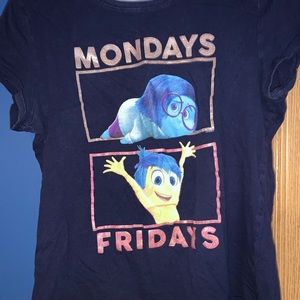 Monday/Friday disney mood meme t-shirt